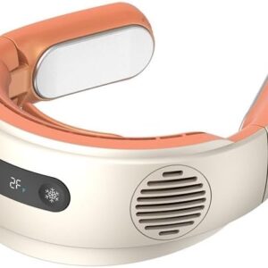 Our Air Conditioner Neck Fan gets Colder and blows Colder Air because its only function is A/C and a fan! 5000mAh battery (Orange)