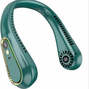 Neck Fan (cooling neck) The Sense Of Wind YOU Choose to like. has improved technology to give YOU high performance, Portable Wearable Fan, Adjustable Cooling Technology, with 18000mAh Battery (Green)
